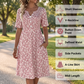 🎉 ¡50% DE DESCUENTO POR TIEMPO LIMITADO! 🔥 Vestido casual de mujer con cuello en V y estampado, con bolsillos – Diseño floral y prácticos bolsillos laterales 🌸