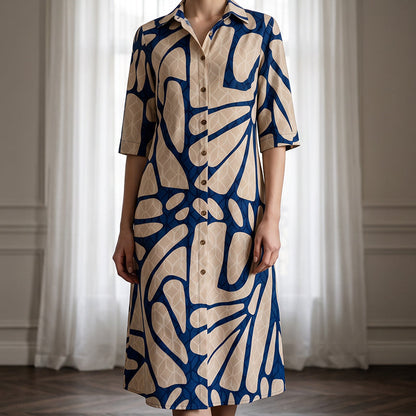 🎨💨 Vestido Geométrico Suelto – Diseño Abstracto, Caída Fluida y Máxima Comodidad para el Verano ☀️👗