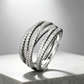 💍✨ Anillo Cruzado Multibanda Ajustable – Diseño Entrelazado, Cómodo y Perfecto para Cualquier Dedo 🤞💖
