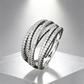 💍✨ Anillo Cruzado Multibanda Ajustable – Diseño Entrelazado, Cómodo y Perfecto para Cualquier Dedo 🤞💖