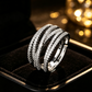 💍✨ Anillo Cruzado Multibanda Ajustable – Diseño Entrelazado, Cómodo y Perfecto para Cualquier Dedo 🤞💖