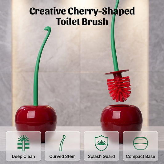 🍒✨ Escobilla de Baño Forma Cereza – Diseño Creativo, Limpieza Profunda y Decoración Divertida para tu WC 🛁💕