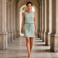 👗✨ Vestido Cuello Cuadrado Sin Mangas – Cordón Ajustable, Cintura Marcada y Look Súper Favorecedor 🌿💫