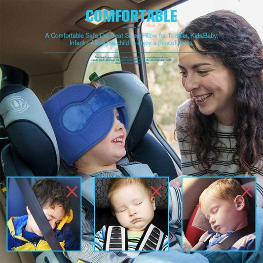 📢 Banda de Soporte para la Cabeza de Niños en el Auto – Almohada Reposacabezas Ajustable para Bebés, Estabilizador Anti-Caída para Asientos de Auto, Previene el Dolor de Cuello en Viajes