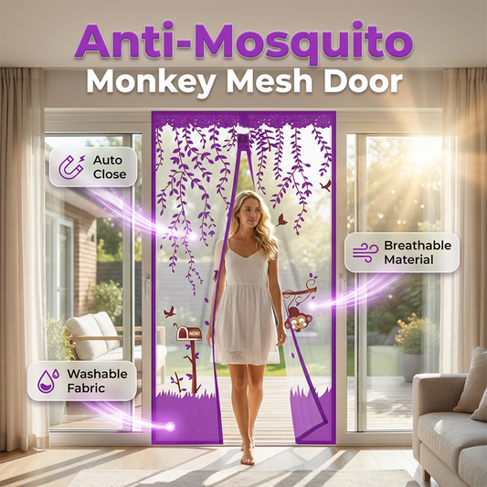 😫🦟 Puerta de Malla con Estampado – Adiós a los Mosquitos y Moscas, Entra y Sale Libremente sin Picaduras Molestas 🚪💨
