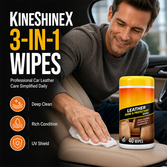🚗✨ Toallitas Húmedas para Cuero Interior – Limpia, Nutre y Protege Volante y Asientos Sin Enjuague 🧴🧻