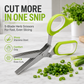 🌿✂️ Tijeras 5 Hojas Acero Inoxidable – Pica Hierbas, Cilantro y Albahaca en Segundos, Súper Afiladas y Sin Esfuerzo ⚡🌱