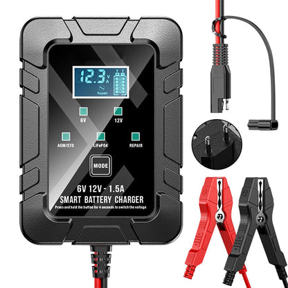 Cargador de Batería Automático 1.5A 6V 12V