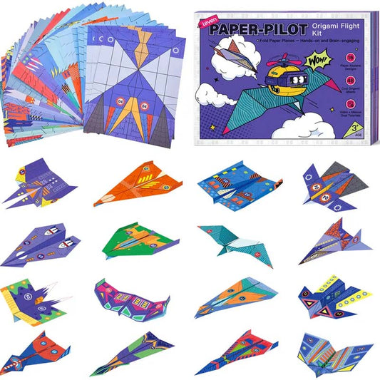 ⏳🔥¡57% DE DESCUENTO POR TIEMPO LIMITADO! ⏰ Set creativo de aviones de papel DIY para niños
