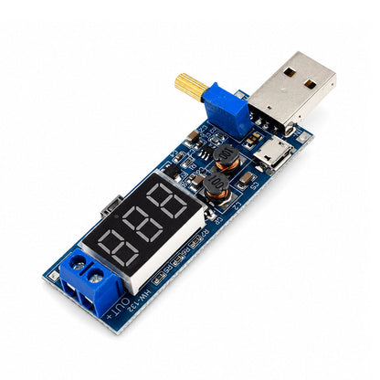 ⚡🔧 Módulo Fuente USB Ajustable – Controla Voltaje y Amperaje, Pantalla Digital y Protección para tus Proyectos Electrónicos 🛠️📟