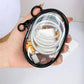 Estuche transparente con llavero