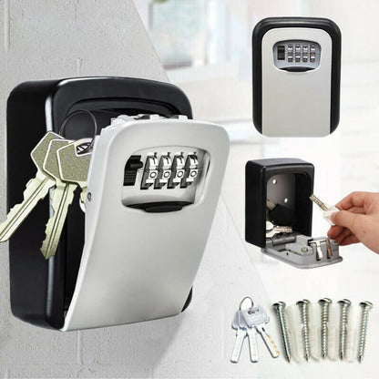 ⏳ OFERTA ⏰ Caja de Llaves con Combinación – Se Fija a la Pared, Código Reiniciable y Almacenamiento Amplio Antióxido 🔑✨