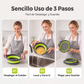 🥗✨ Set de 3 Coladores Plegables con Base – Escurre Frutas, Pastas y Verduras Ocupando Casi Nada al Guardar 🧺💧