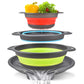 🥗✨ Set de 3 Coladores Plegables con Base – Escurre Frutas, Pastas y Verduras Ocupando Casi Nada al Guardar 🧺💧