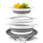 🥗✨ Set de 3 Coladores Plegables con Base – Escurre Frutas, Pastas y Verduras Ocupando Casi Nada al Guardar 🧺💧
