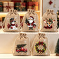 🎅 ¡50% DE DESCUENTO POR TIEMPO LIMITADO! ✨ Bolsas de regalo navideñas con cordón – Diseño de Papá Noel y renos, bolsas de tela reutilizables para envolver regalos ✨