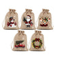 🎅 ¡50% DE DESCUENTO POR TIEMPO LIMITADO! ✨ Bolsas de regalo navideñas con cordón – Diseño de Papá Noel y renos, bolsas de tela reutilizables para envolver regalos ✨