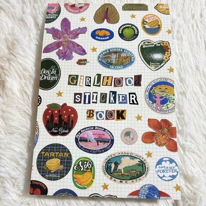 🎀✨ Libro de Stickers Aesthetic Girlhood – Cientos de Pegatinas Kawaii para Decorar Diarios, Laptops y Cartas 💖📔