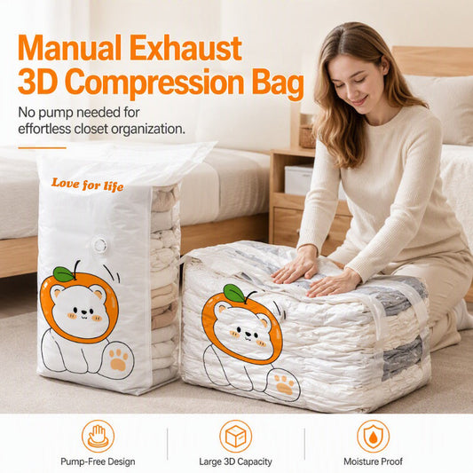 📦✨ Bolsas de Almacenamiento al Vacío – Ahorra Hasta 80% de Espacio, Protege Ropa y Cobijas de Humedad, Polvo y Olores 🛡️🏠