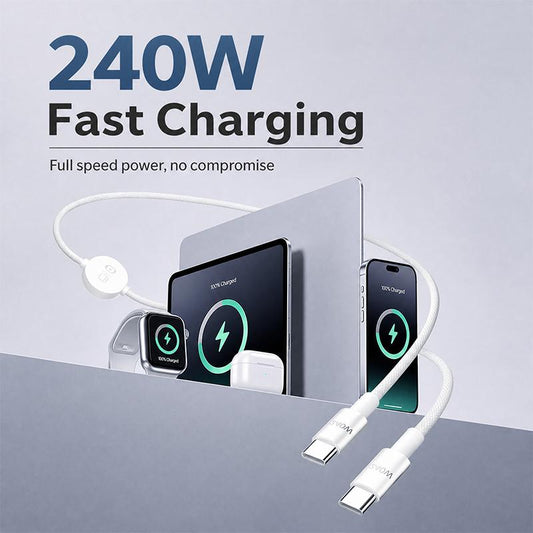 📱 ¡Precio especial de último día! ⌚ Cable de carga rápida multidispositivo: cargador de reloj con conector a presión y alimentación USB-C.