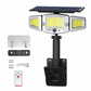 Luz solar con sensor de movimiento de 3 cabezales