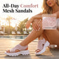 Sandalias de plataforma de malla transpirable para mujer