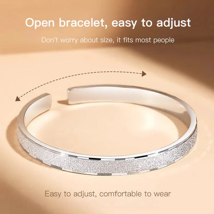 9999 Sterling Silver Starry Open Bangle