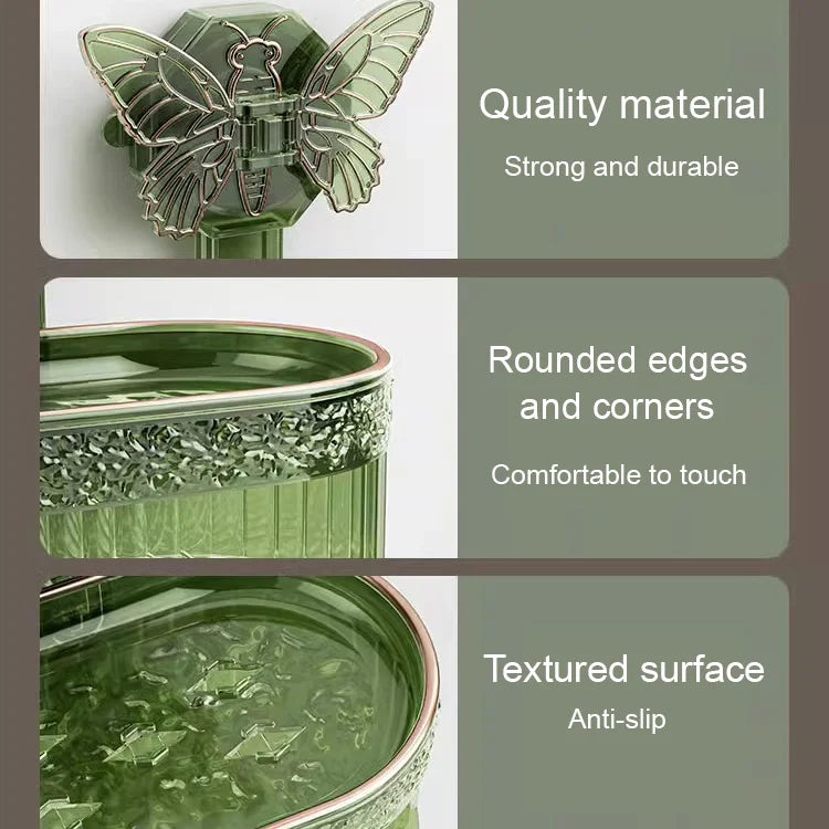 Drilling-free Double Layer Soap Holder with Sponge