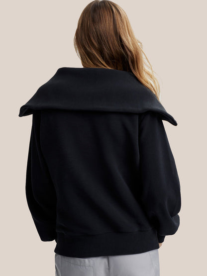 Pullover med halv dragkedja