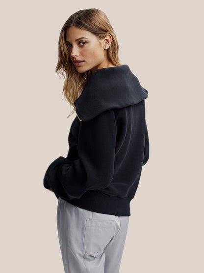 Pullover med halv dragkedja