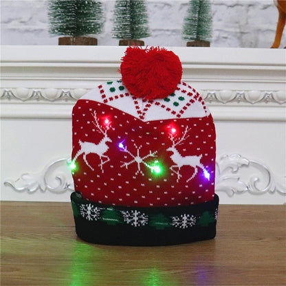 LED Stickad Julmössa
