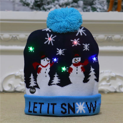 LED Stickad Julmössa