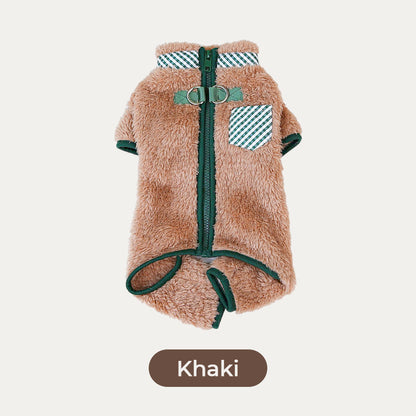 Bekväm hundpäls med D-ringar