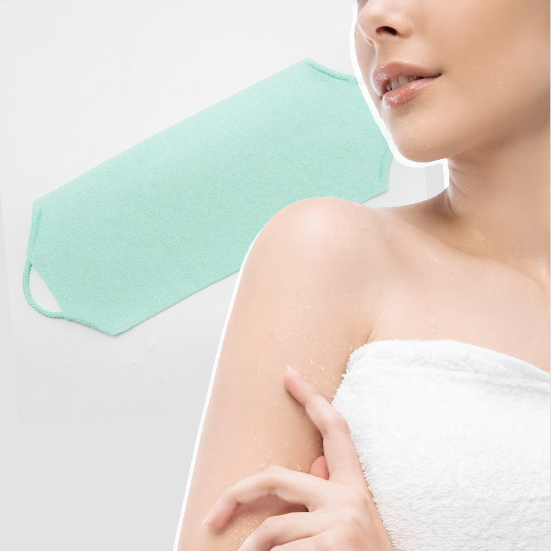 Set med exfolierande badhanddukar