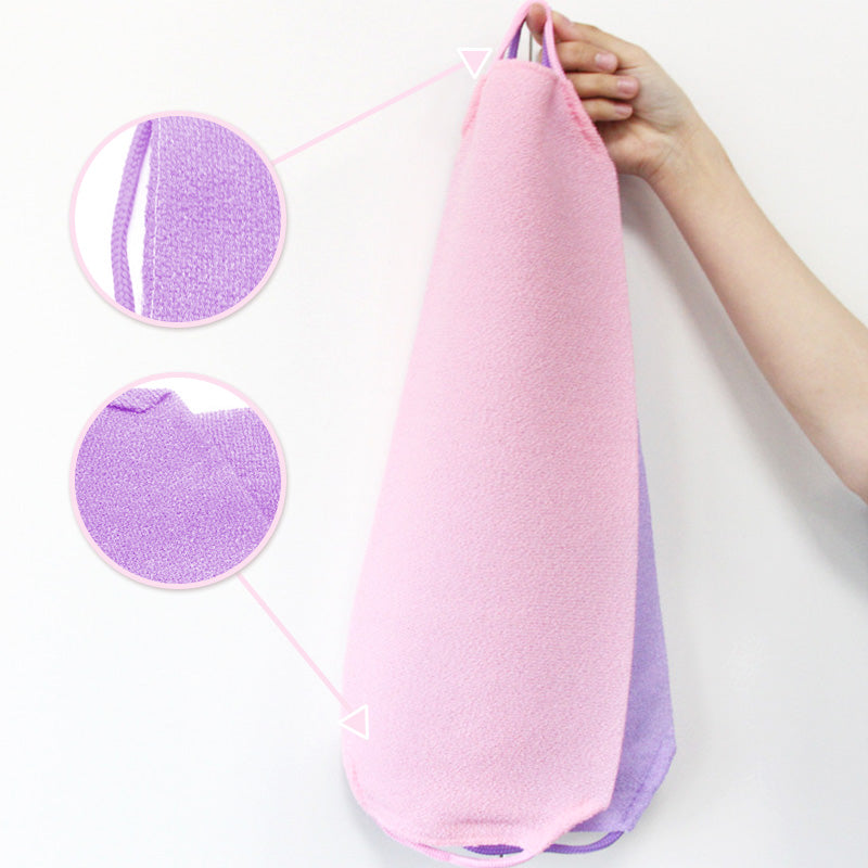 Set med exfolierande badhanddukar