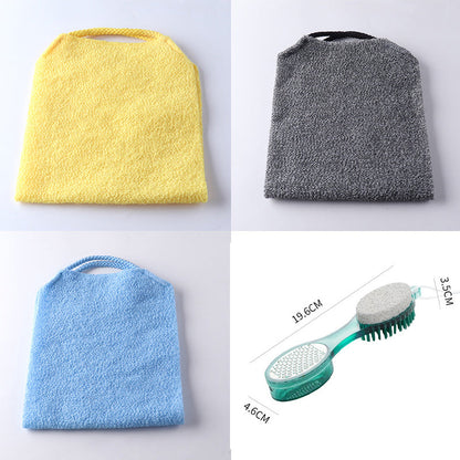 Set med exfolierande badhanddukar